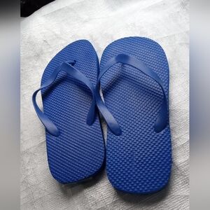 Blue Thick Sole Flip Flops- Size 9-10